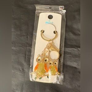 NEW Owls-Yellow & Orange Bagcharm/ Keychain/ Keyring/ Hangtag